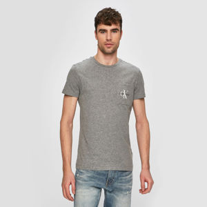 Calvin Klein pánské šedé tričko Pocket - XXL (39)